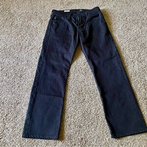 Ag Adriano Goldschmied Black Straight Jeans